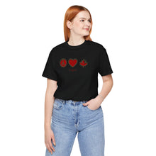 Load image into Gallery viewer, Peace Love Canada Unisex Jersey Short Sleeve Tee