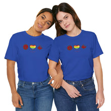 Load image into Gallery viewer, LGBTQ Peace Love Canada Unisex Jersey Short Sleeve Tee
