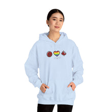 Load image into Gallery viewer, LGBTQ+ Peace Love Canada Unisex Heavy Blend™ Hooded Sweatshirt

