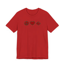 Load image into Gallery viewer, Peace Love Canada Unisex Jersey Short Sleeve Tee
