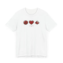 Load image into Gallery viewer, Peace Love Canada Unisex Jersey Short Sleeve Tee
