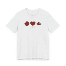 Load image into Gallery viewer, Peace Love Canada Unisex Jersey Short Sleeve Tee
