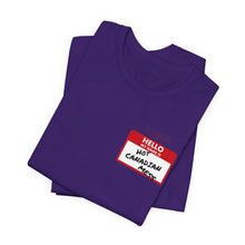 Load image into Gallery viewer, Hello My Name is... Unisex Jersey Short Sleeve Tee
