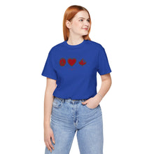Load image into Gallery viewer, Peace Love Canada Unisex Jersey Short Sleeve Tee
