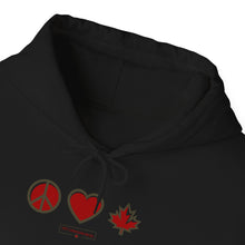 Load image into Gallery viewer, Peace Love Canada Unisex Heavy Blend™ Hooded Sweatshirt
