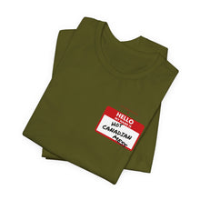 Load image into Gallery viewer, Hello My Name is... Unisex Jersey Short Sleeve Tee
